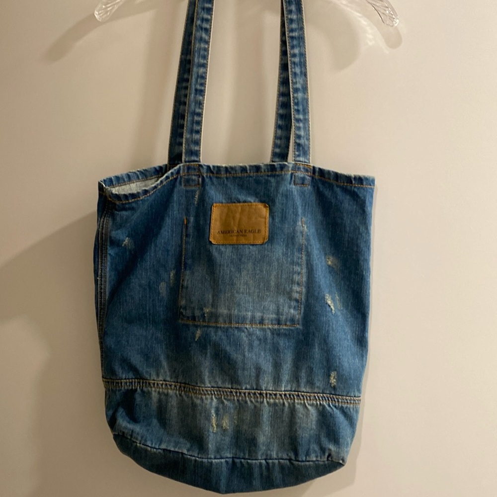 American Eagle AEO Urban Outfitters H&M Vintage Denim Jean Denim Tote Shopper